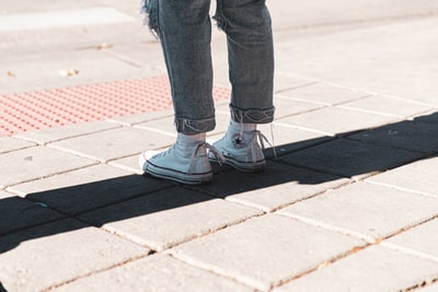 Standing by the road brick
